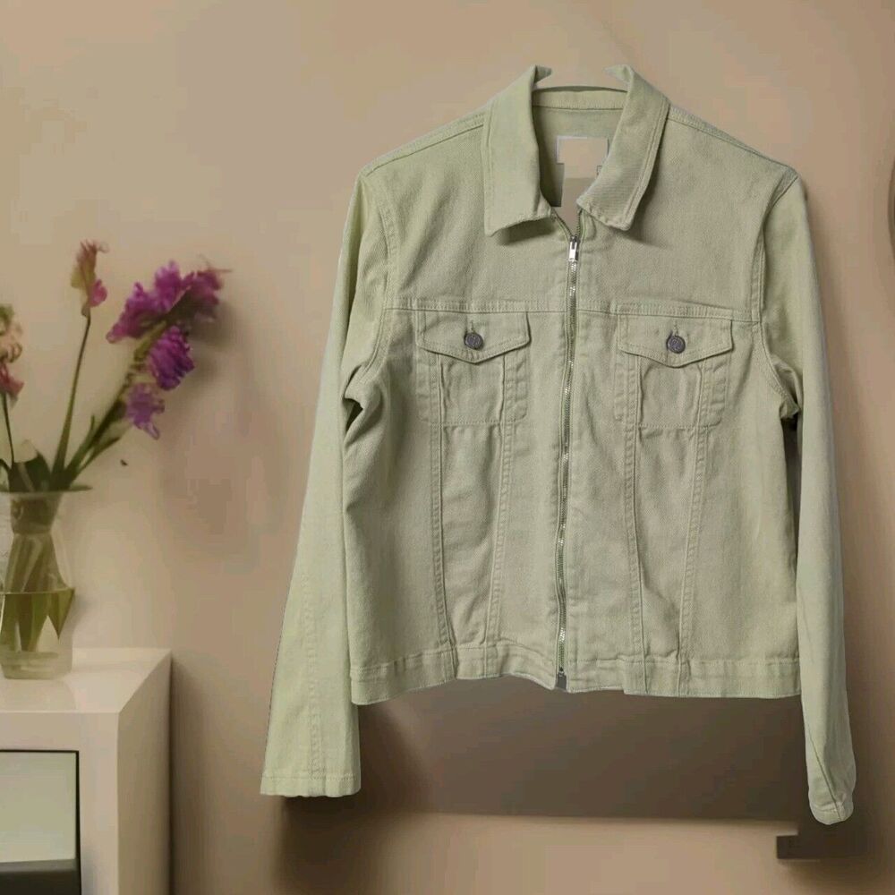 FDJ French Dressing Women's Stretch Denim Jean Jacket Size Medium